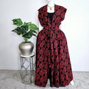 African Ankara Print Maxi Skirt Dress: Convertible Cotton Sundress with Pockets